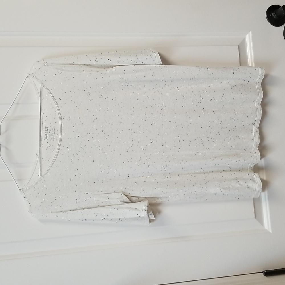 Apt. 9 elbow sleeve slub knit top sz M